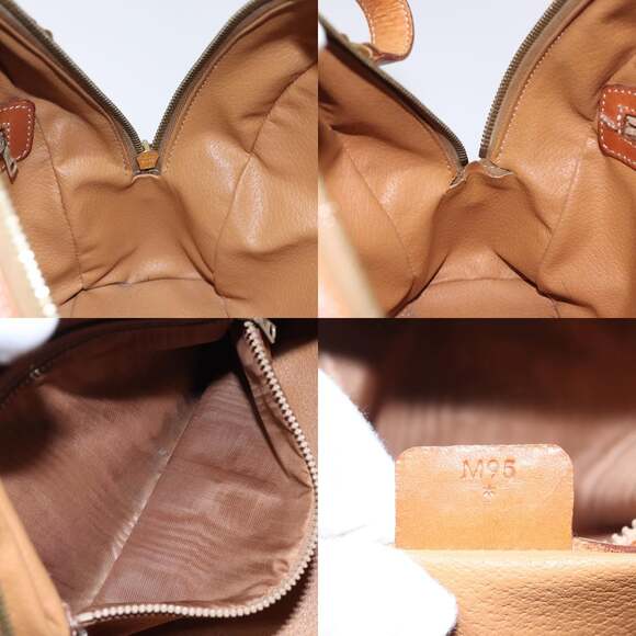 CELINE Macadam Canvas Hand Bag Pvc Leather Brown Gold - Picture 12 of 12